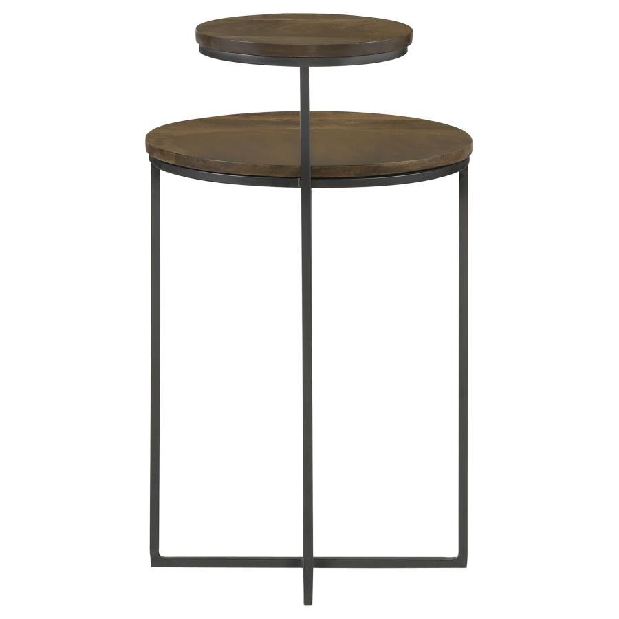 Yael - Accent Multi-tired Table - Light Brown