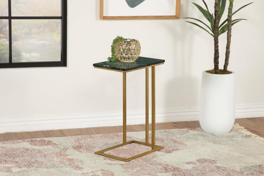 Vicente - C-shape Accent Table - Green