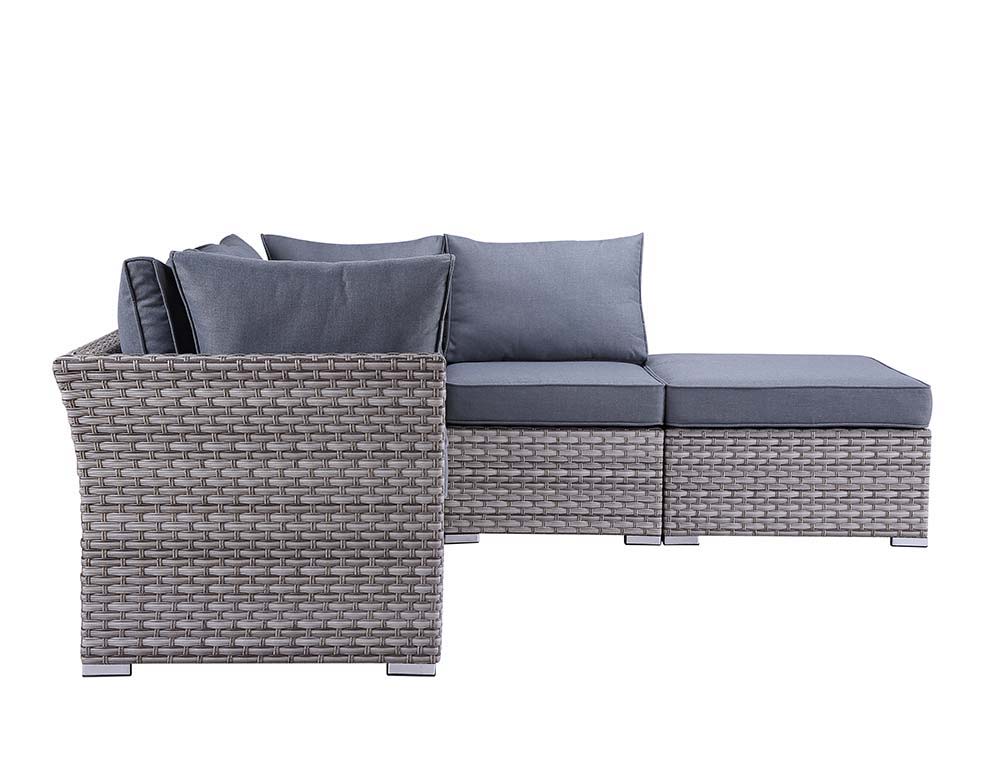 Laurance - Patio Set - Gray Fabric & Gray Finish