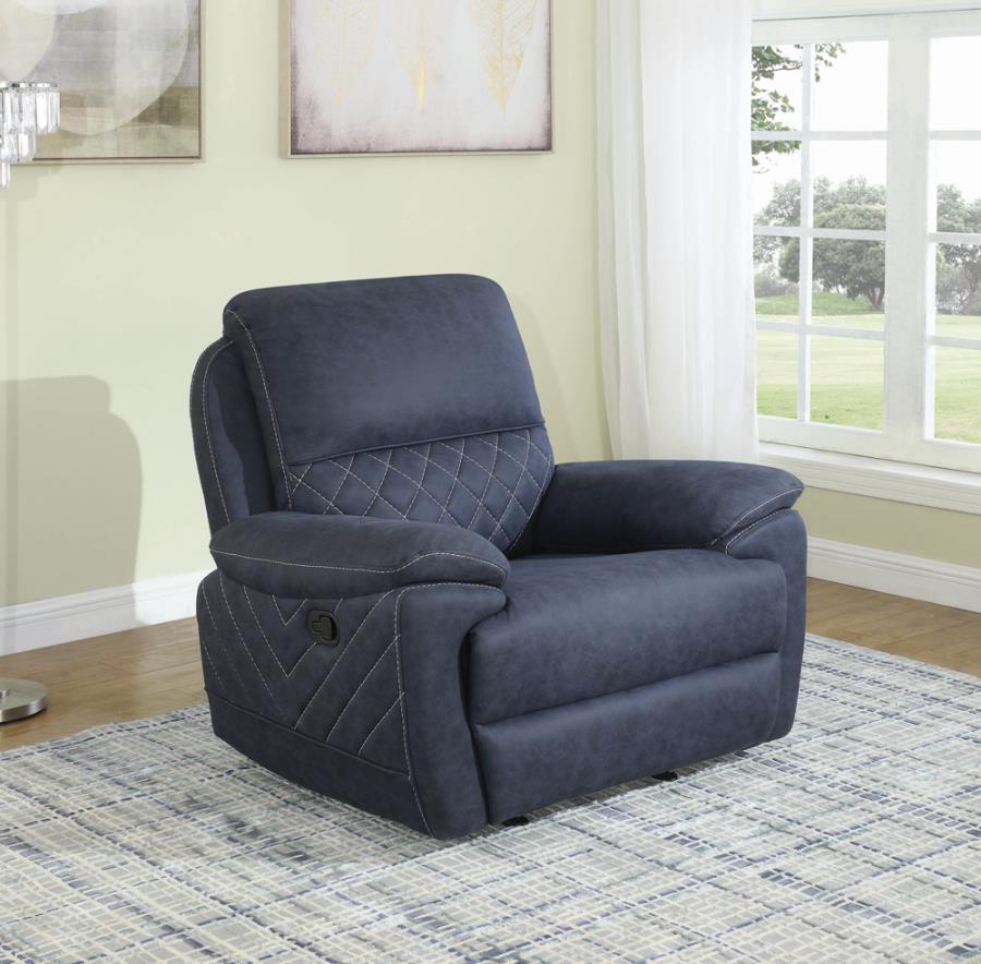 Variel - Glider Recliner - Blue