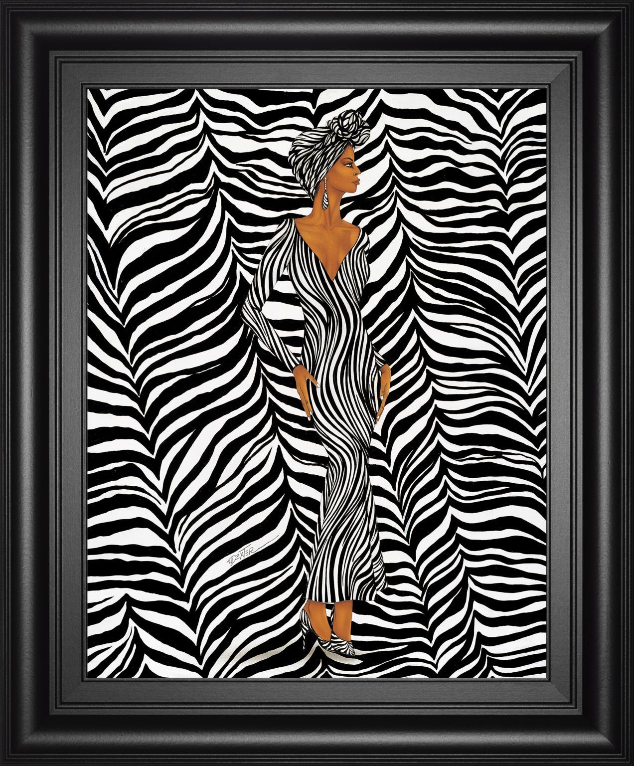 Zebra Inspired Fashion By Dexter Griffin 22x26 - Black