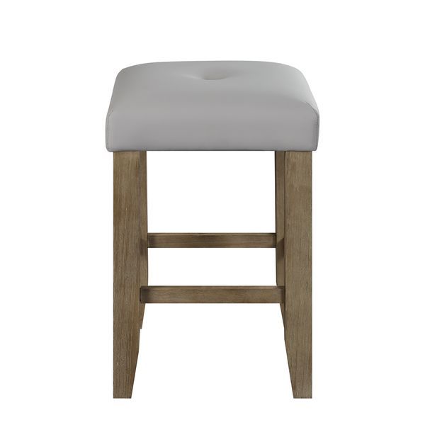 Charnell - Counter Height Chair (2 Piece) - Gary PU & Oak Finish