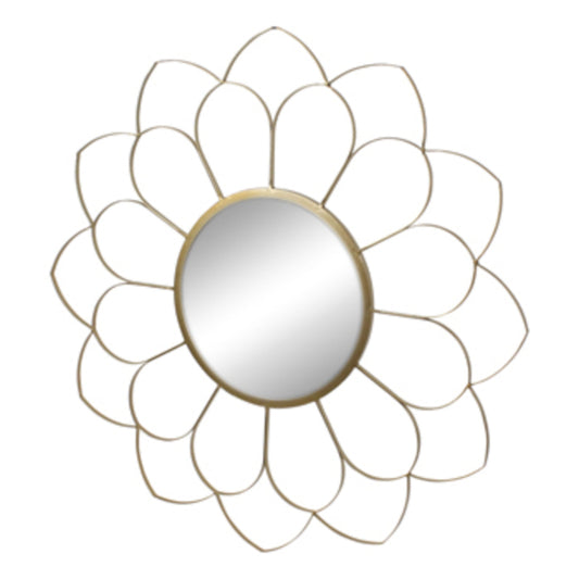 Flower Mirror - Gold