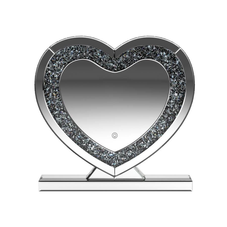 Euston - Heart Shape Table Mirror - Gray