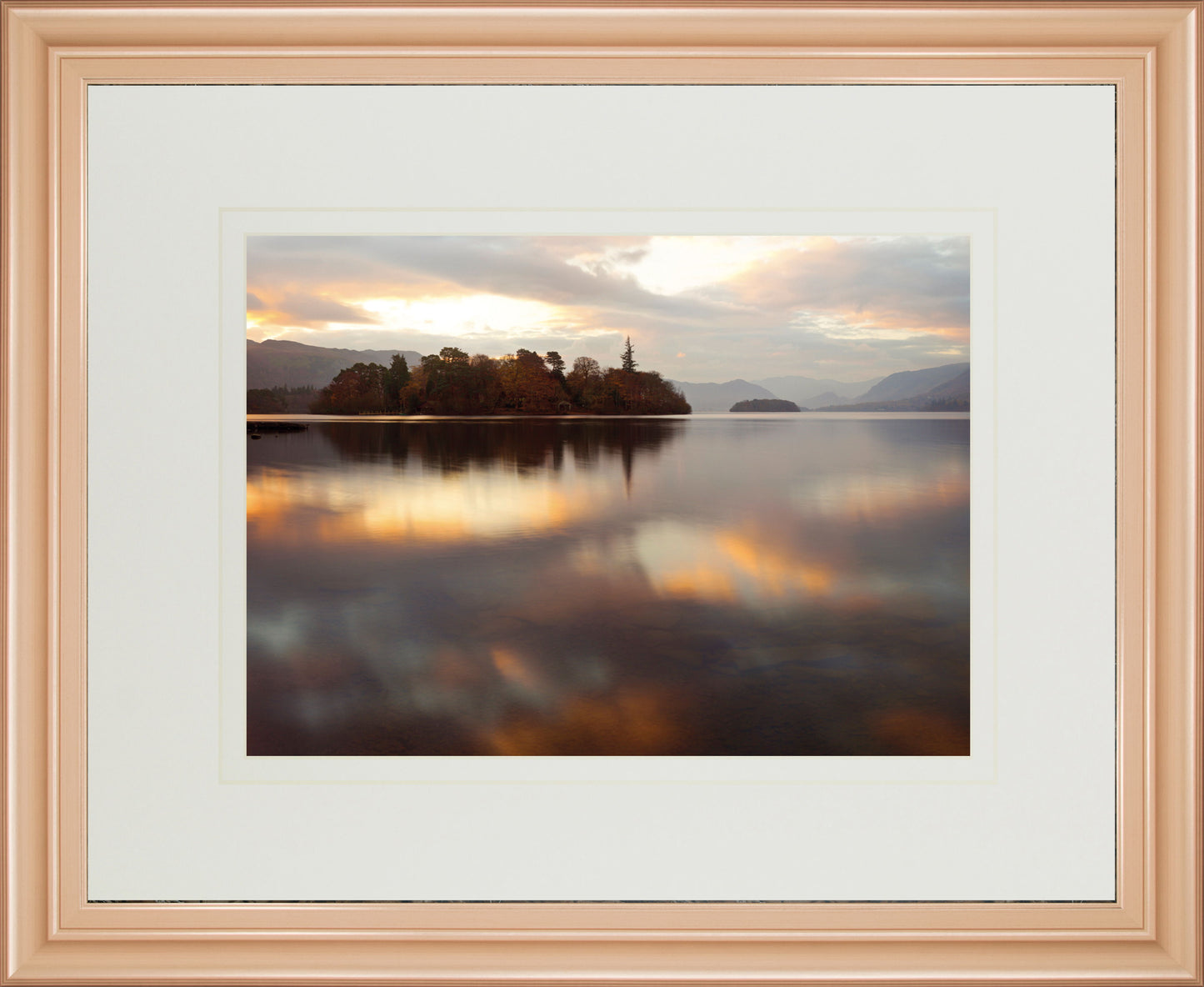 Golden Lake By Peter Adams - 34 x 40 Wall Art - Gold