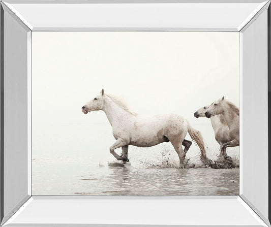 Courage By Irene Suchocki - Mirror Framed Print Wall Art - White