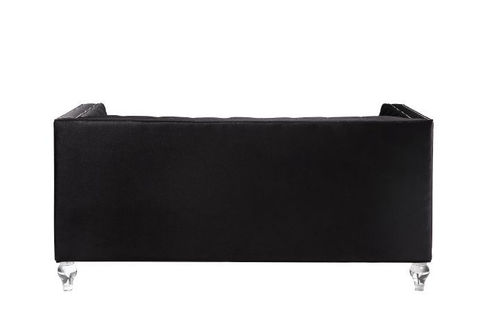 Heibero - Loveseat - Black Velvet - 31"