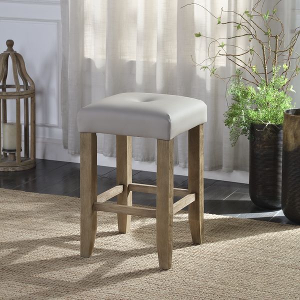 Charnell - Counter Height Chair (2 Piece) - Gary PU & Oak Finish