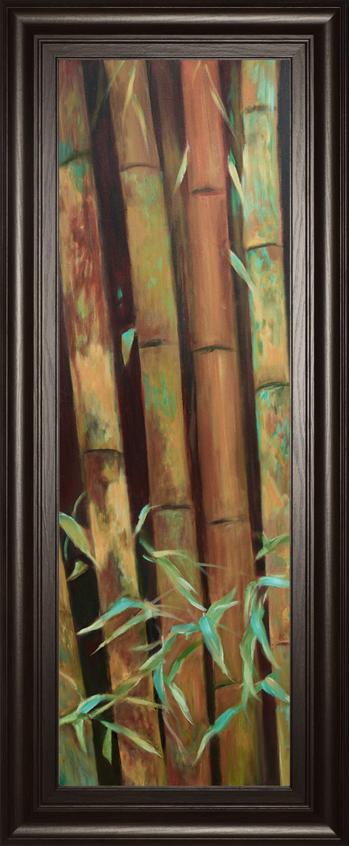 Bamboo Finale I By Suzanne Wilkins - Framed Print Wall Art - Green