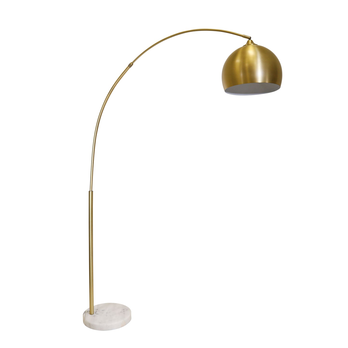 Metal Arch Floor Lamp With Marble Base 77" - Gold