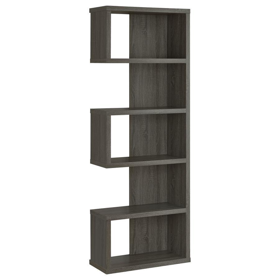 Coaster - 5-tier Alternating Boxes Design Bookcase