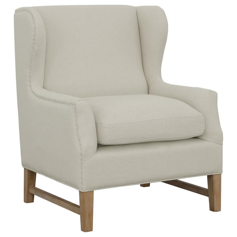 Fleur - Wing Back Accent Chair - White