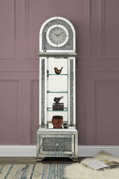 Noralie - Grandfather Clock - Pearl Silver - 63"