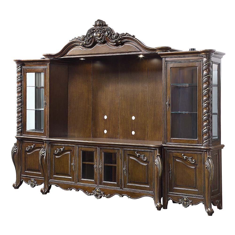 Devayne - Entertainment Center - Dark Walnut Finish