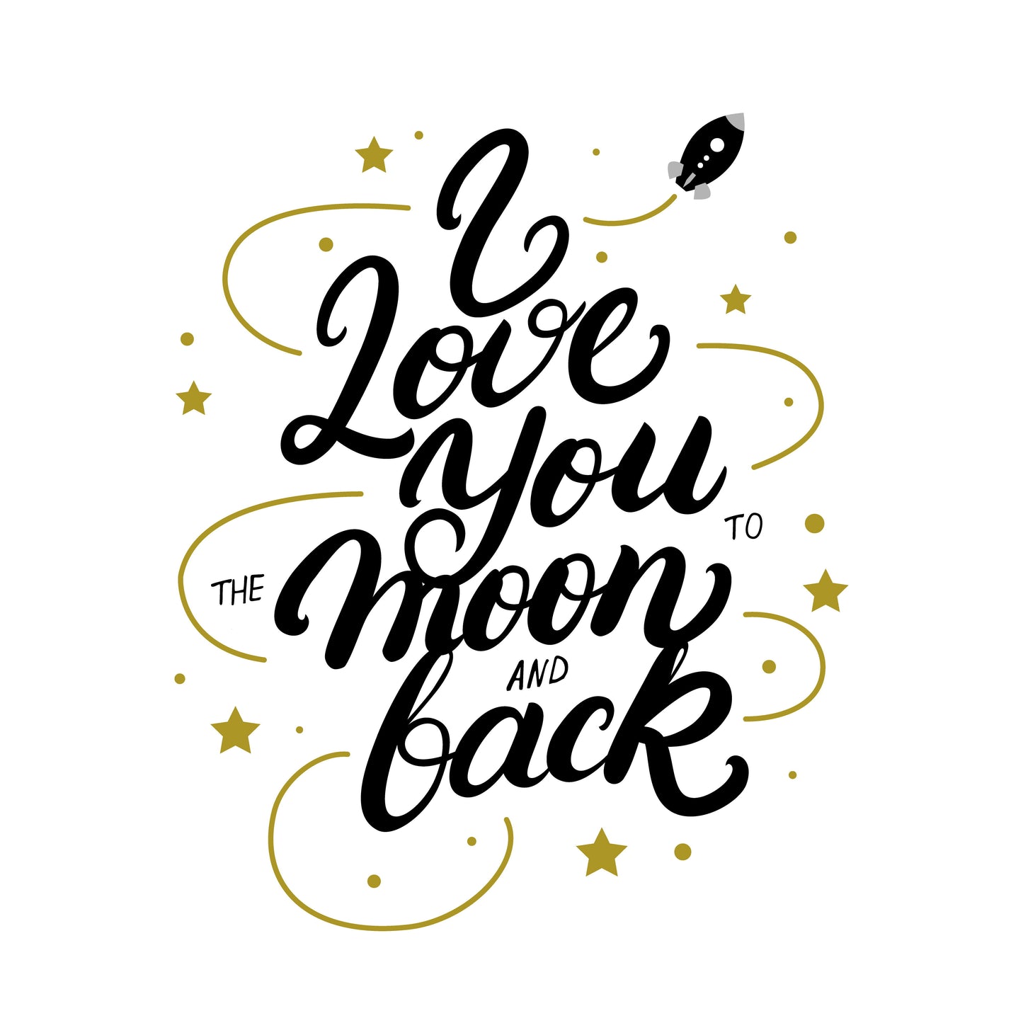 Gallery Wrapped Giclee On Canvas Love You To The Moon And Back 24 X 24