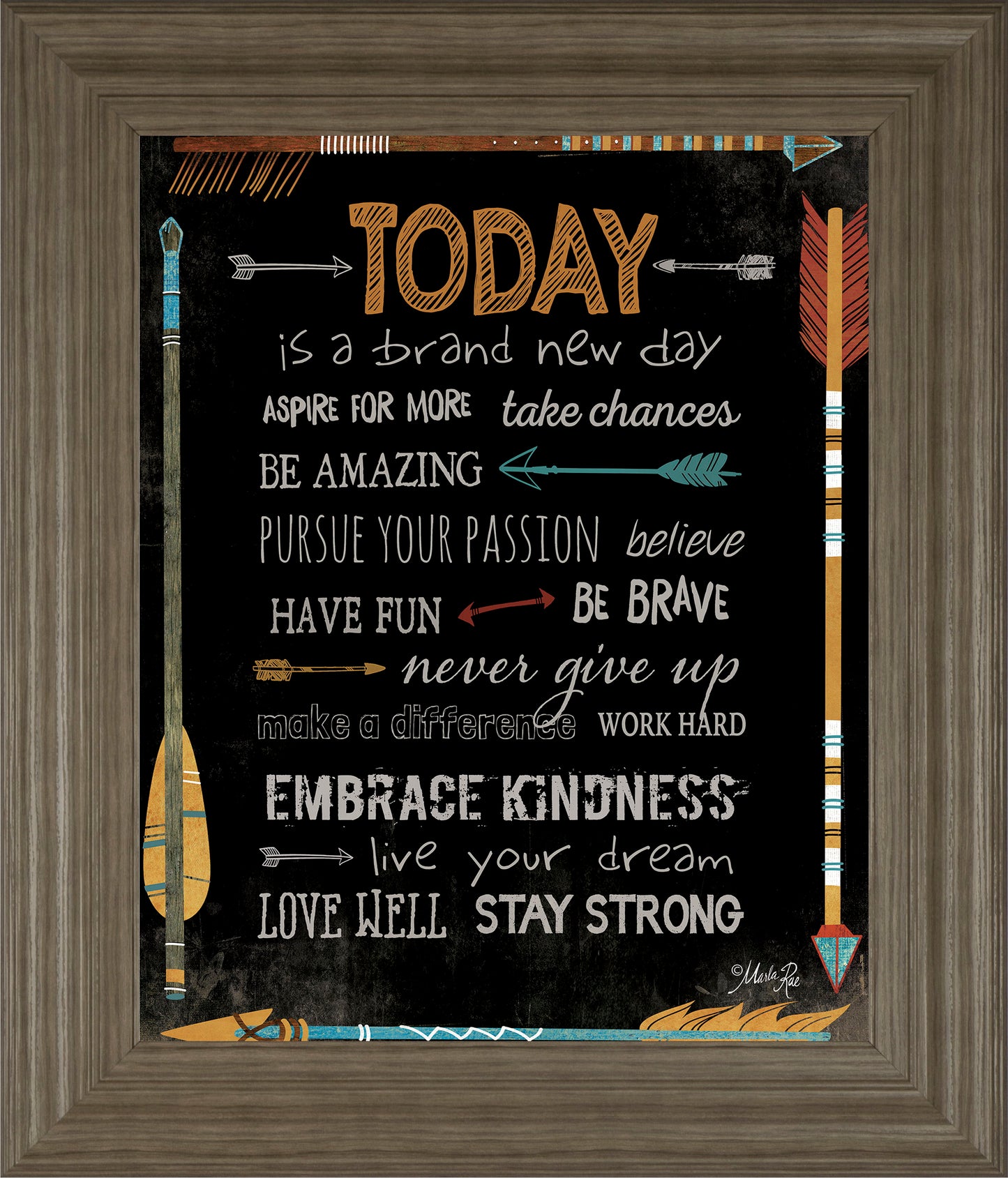 Today Is A Brand New Day By Marla Rae - Framed Print Wall Art