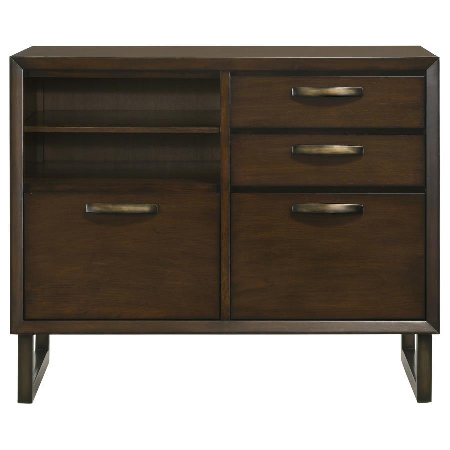 File Cabinet - Dark Walnut / Gunmetal