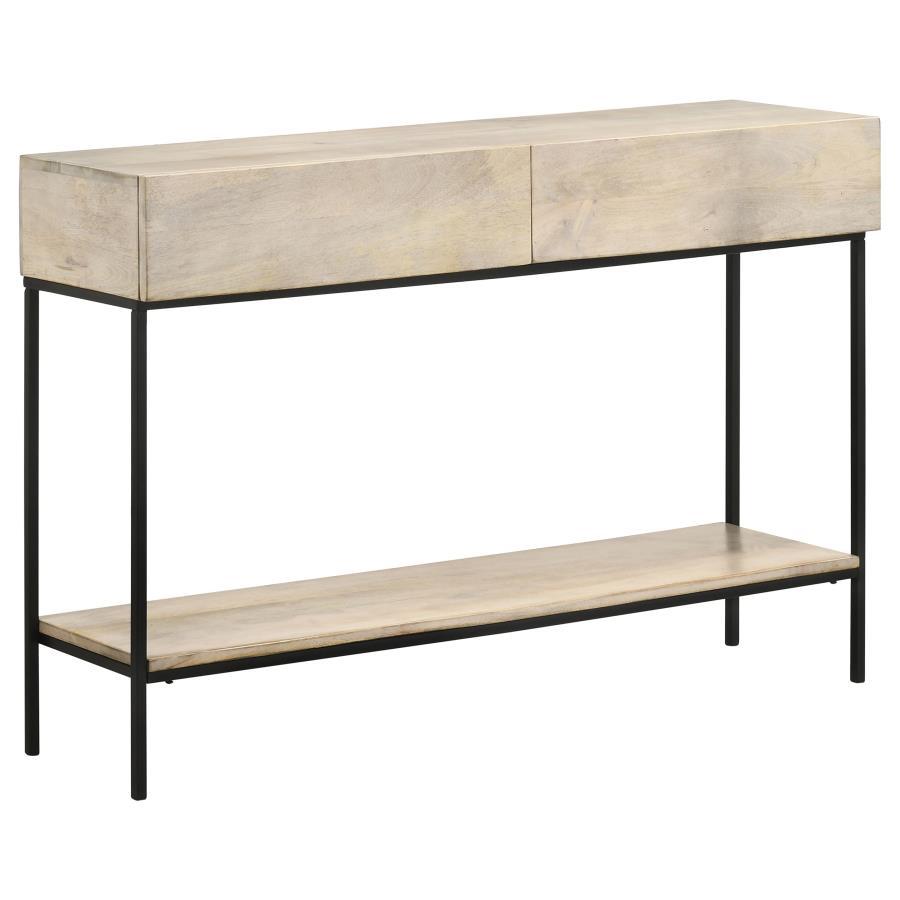 Rubeus - Console Table With Bottom Shelf - Beige