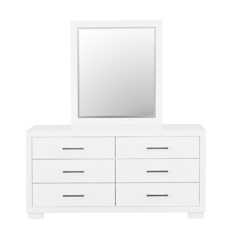 Jessica - Rectangular Mirror - White