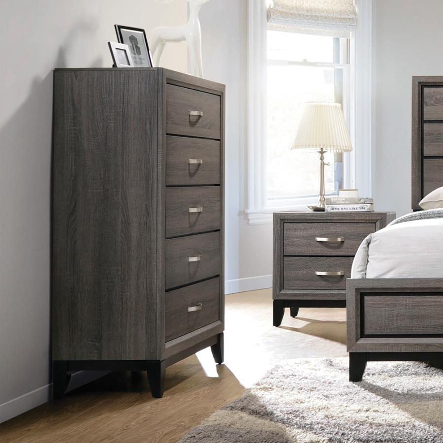 Watson 5-Drawer Chest - Grey