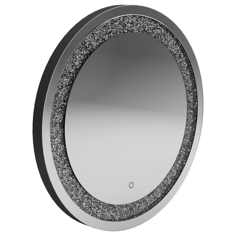 Landar - Round Wall Mirror - Gray