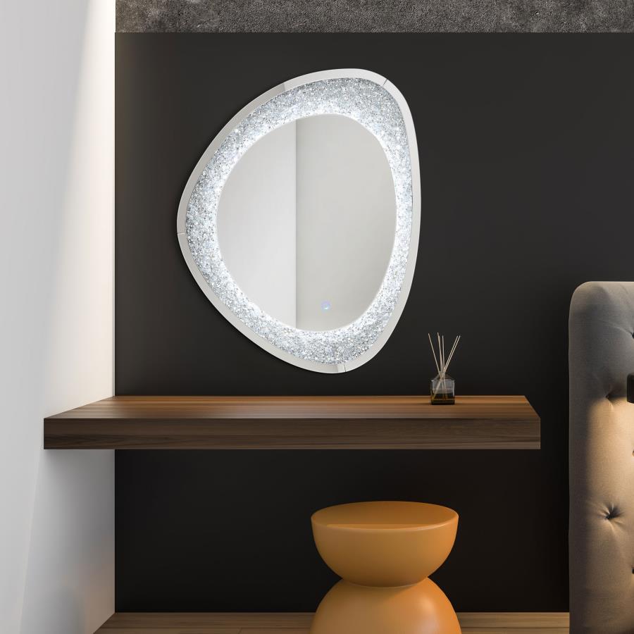 Mirage - Acrylic Crystals Inlay Wall Mirror With Led Lights