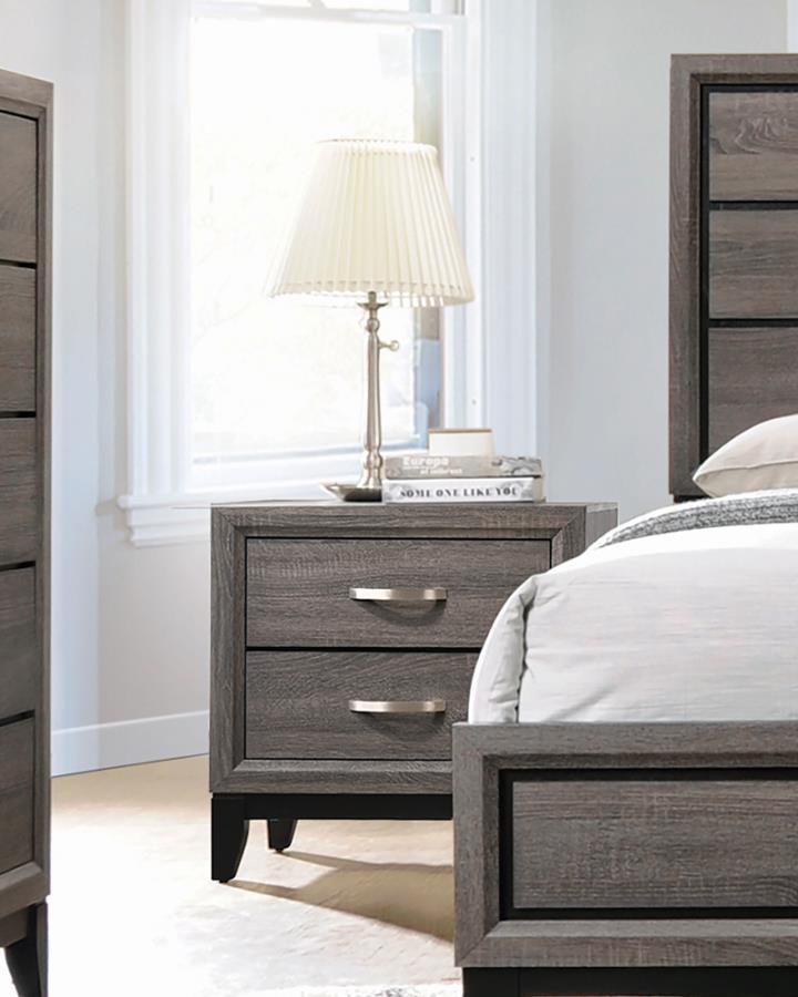 Watson 2-Drawer Nightstand - Grey