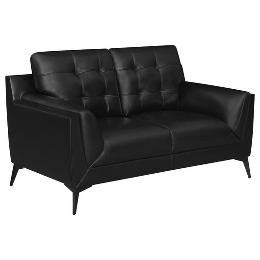 Moira - Stationary Loveseat - Black