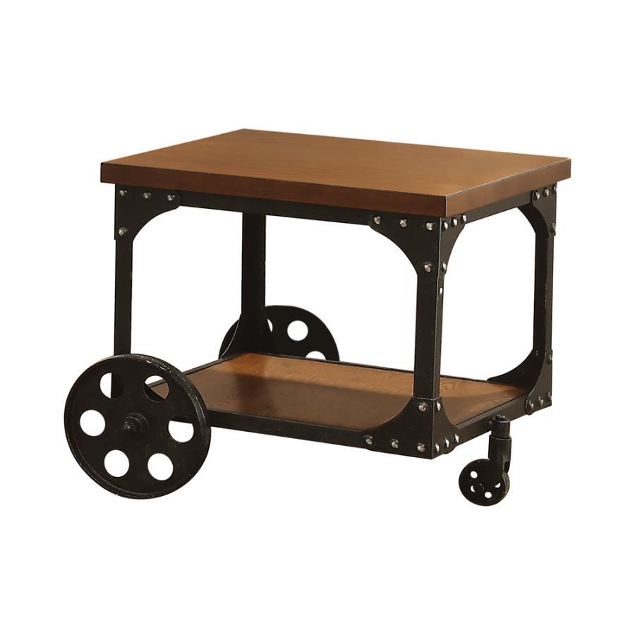 Shepherd - End Table With Casters - Brown