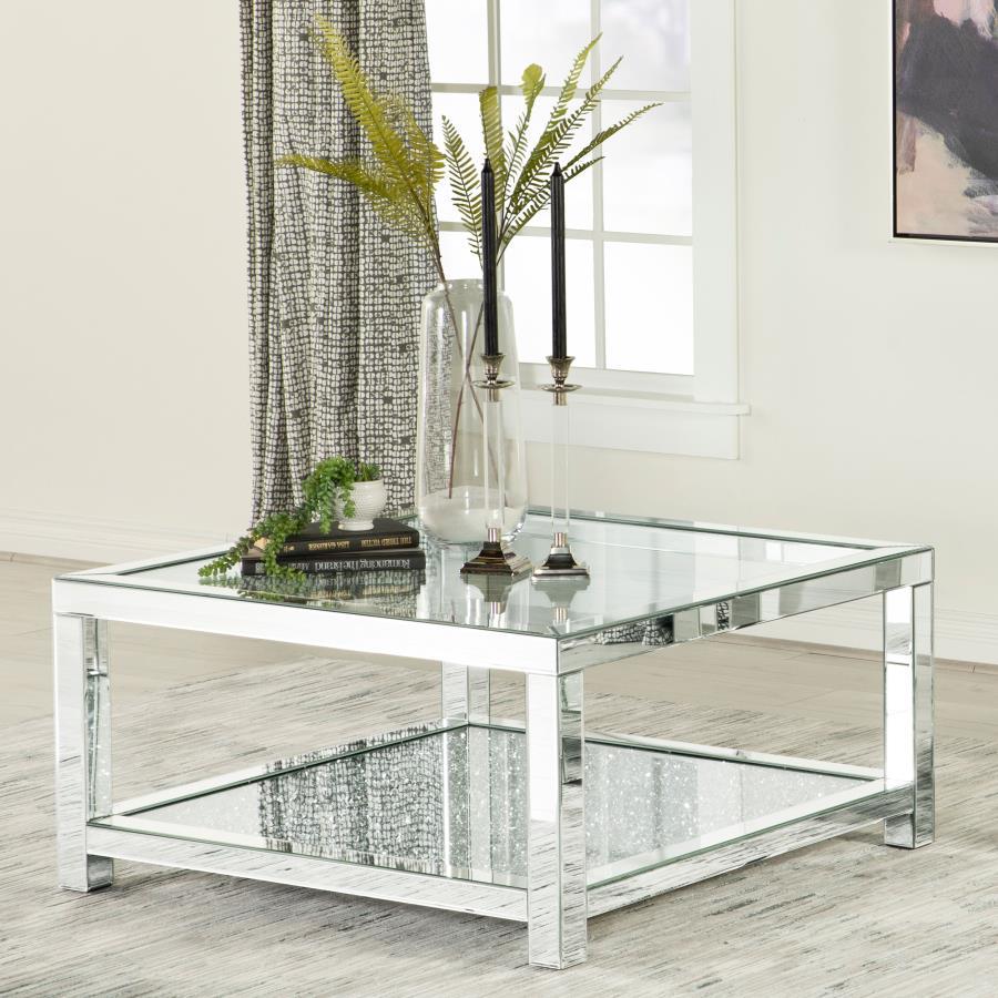 Square Coffee Table - Pearl Silver