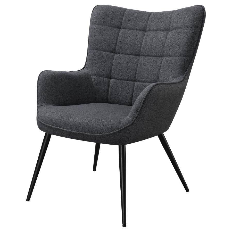 Isla - Accent Chair With Contoured Design And Slim Legs - Gray