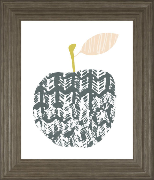 Cut Paper Fruit II By June Erica Vess 22x26 - Dark Gray