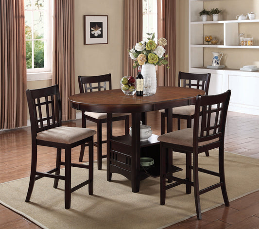 Lavon - 5 Piece Counter Height Dining Room Set - Brown