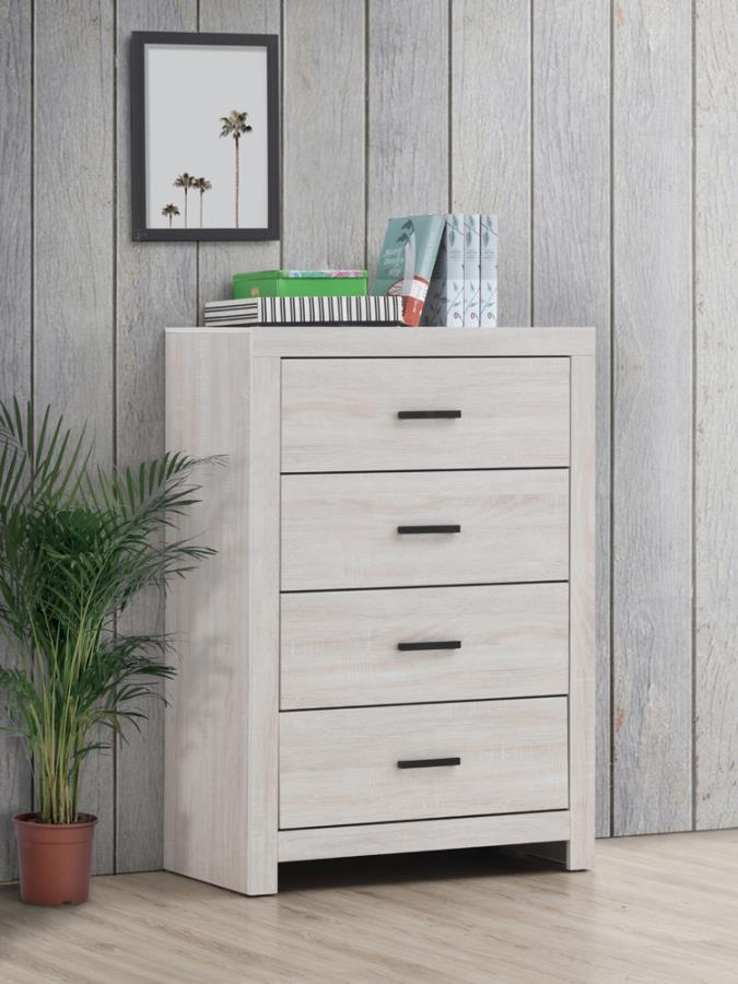 Brantford - 4-Drawer Chest Coastal - White