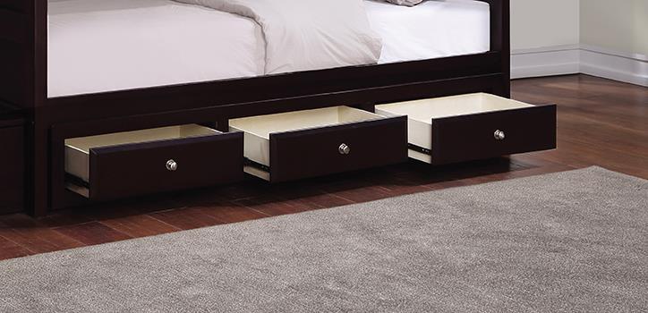 Elliott - 3-Drawer Under Bed Storage - Brown