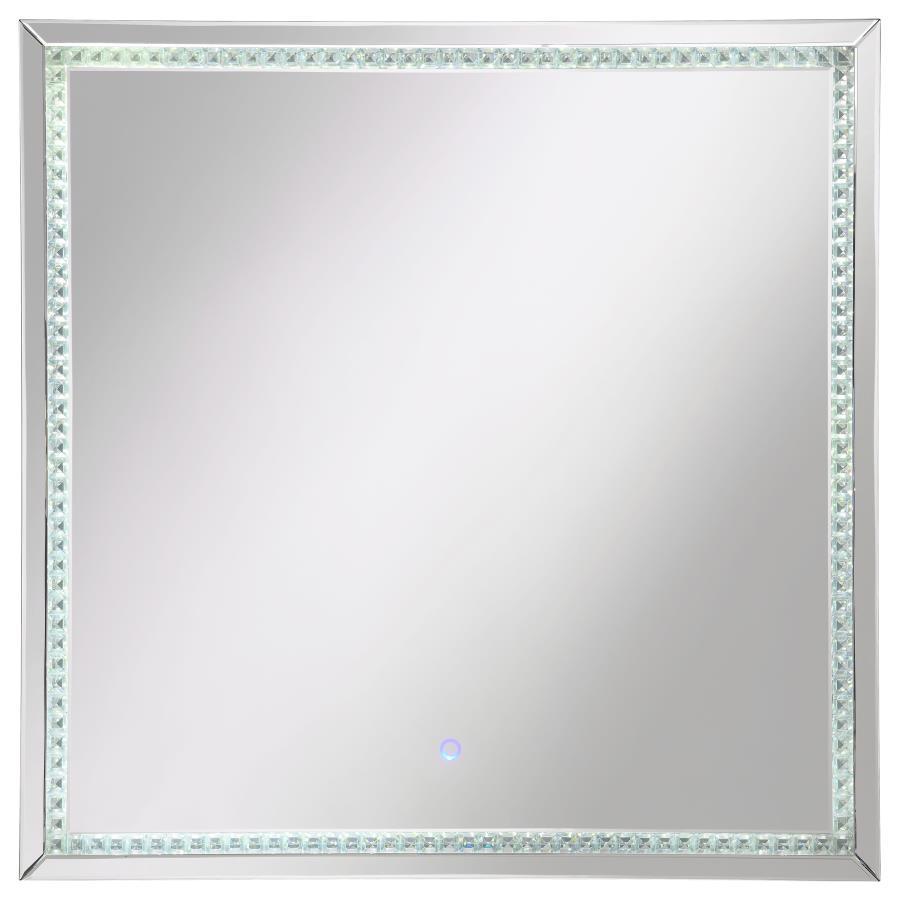 Noelle - Square Wall Mirror With Led Lights