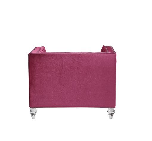 Heibero - Chair - Burgundy Velvet - 31"