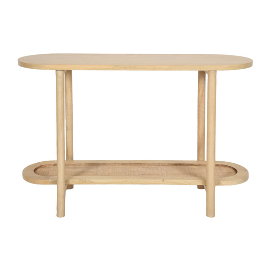 Wood/Rattan Console 45"- Natural