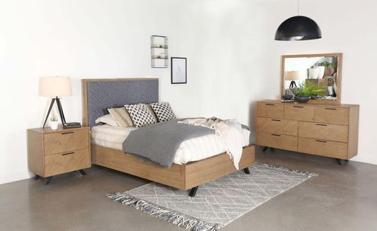 Taylor - King Bed 4 Piece Set - Light Brown