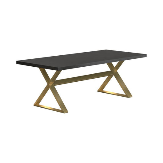 Conway - X-trestle Base Dining Table - Gray