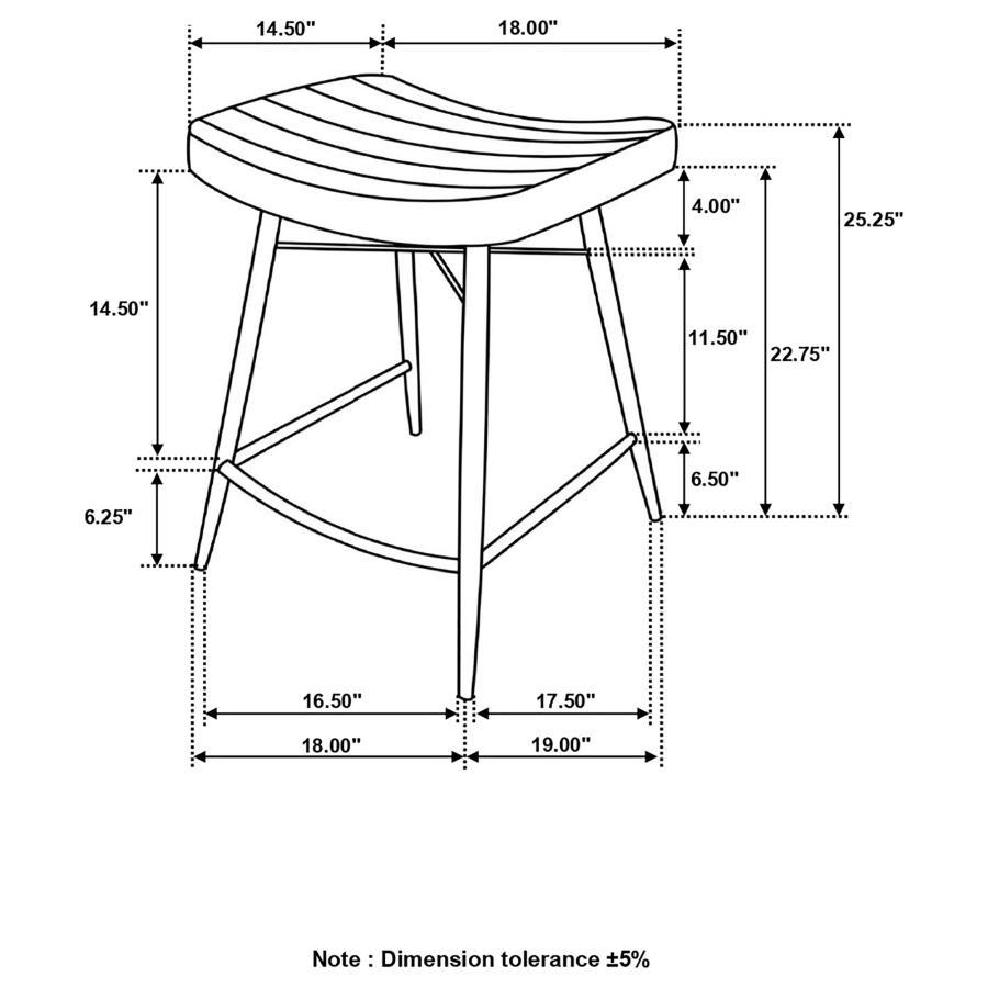 Counter Height Stool (Set of 2) - Antique Espresso / Black