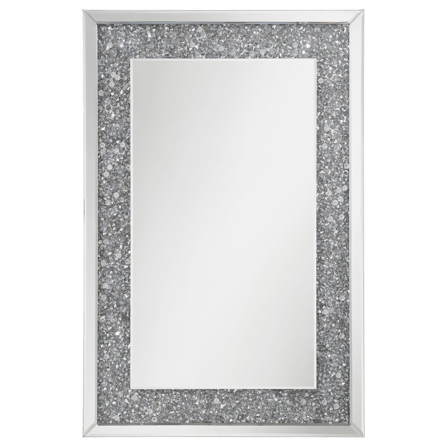 Valerie - Crystal Inlay Rectangle Wall Mirror