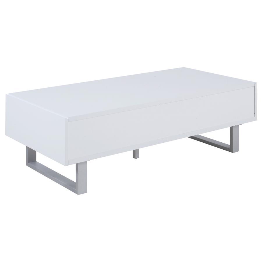 Atchsion - 2-Drawer Coffee Table - White