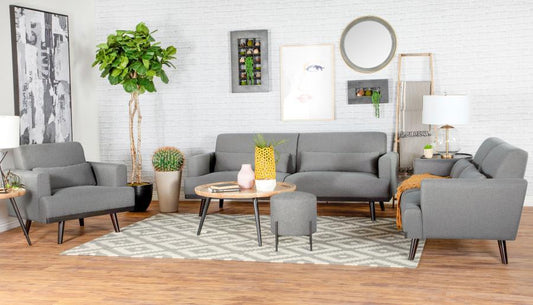 Blake - 3 Piece Living Room Set (Sofa, Loveseat, Chair) - Gray