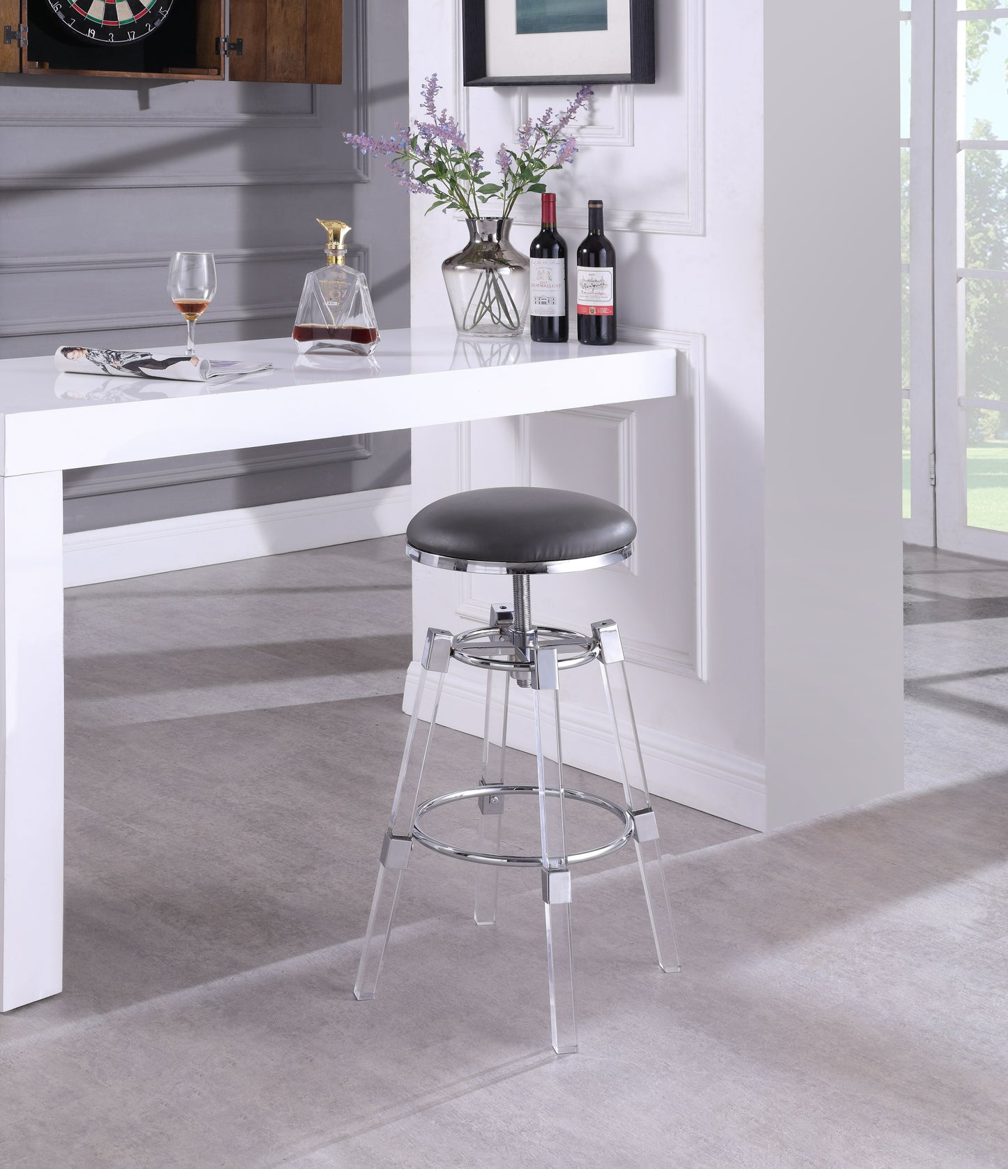 Venus - Adjustable Stool with Chrome Legs (Set of 2)