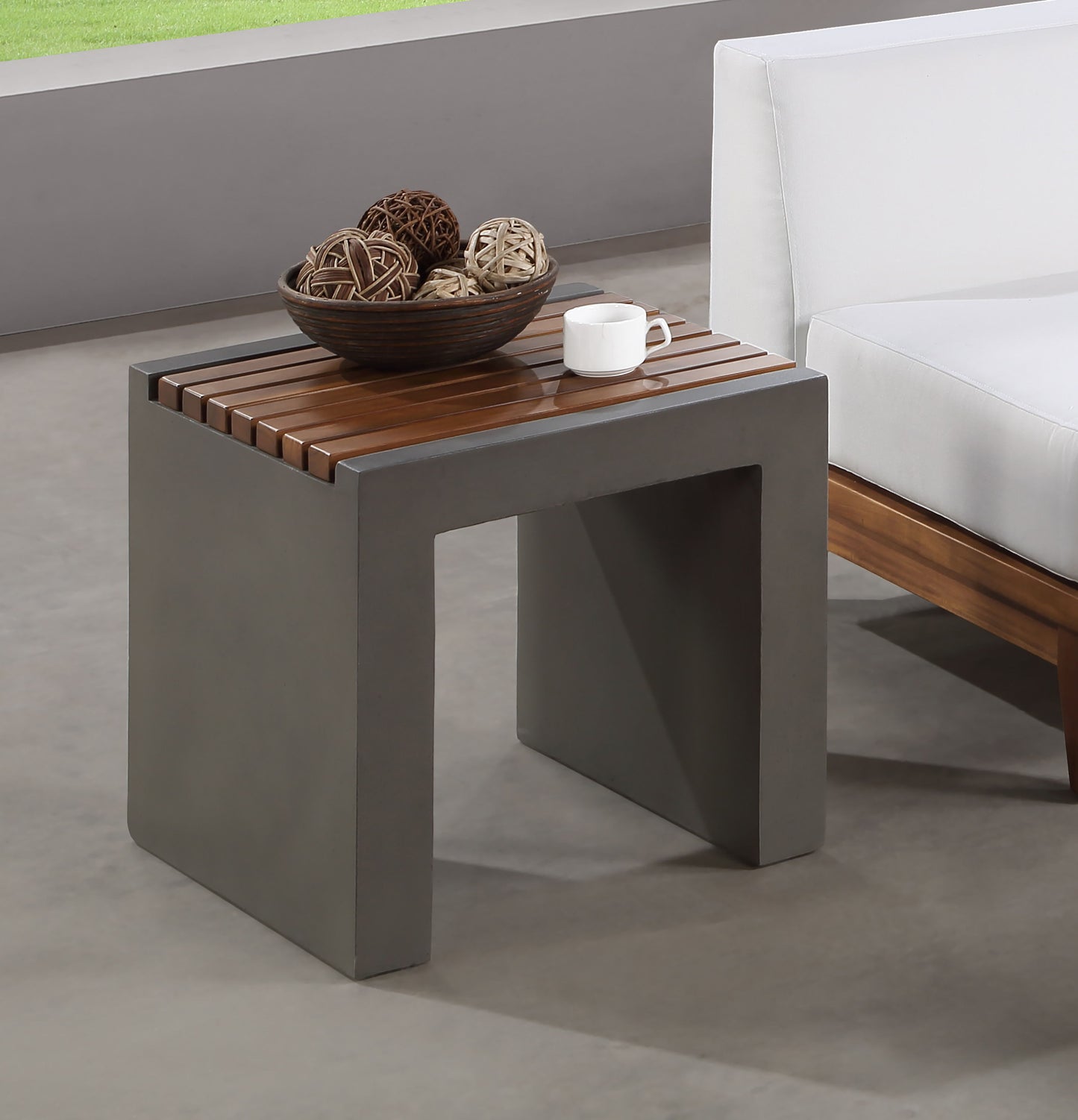 Rio - End Table - Light Grey - Concrete