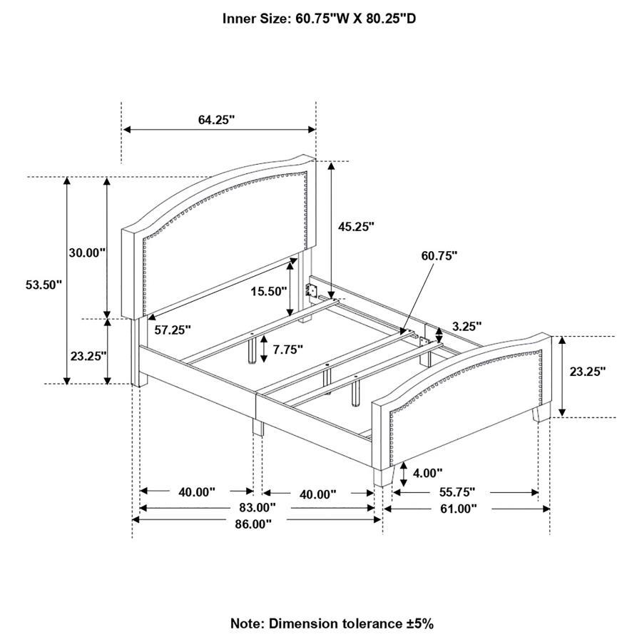 Hamden - Upholstered Panel Bed