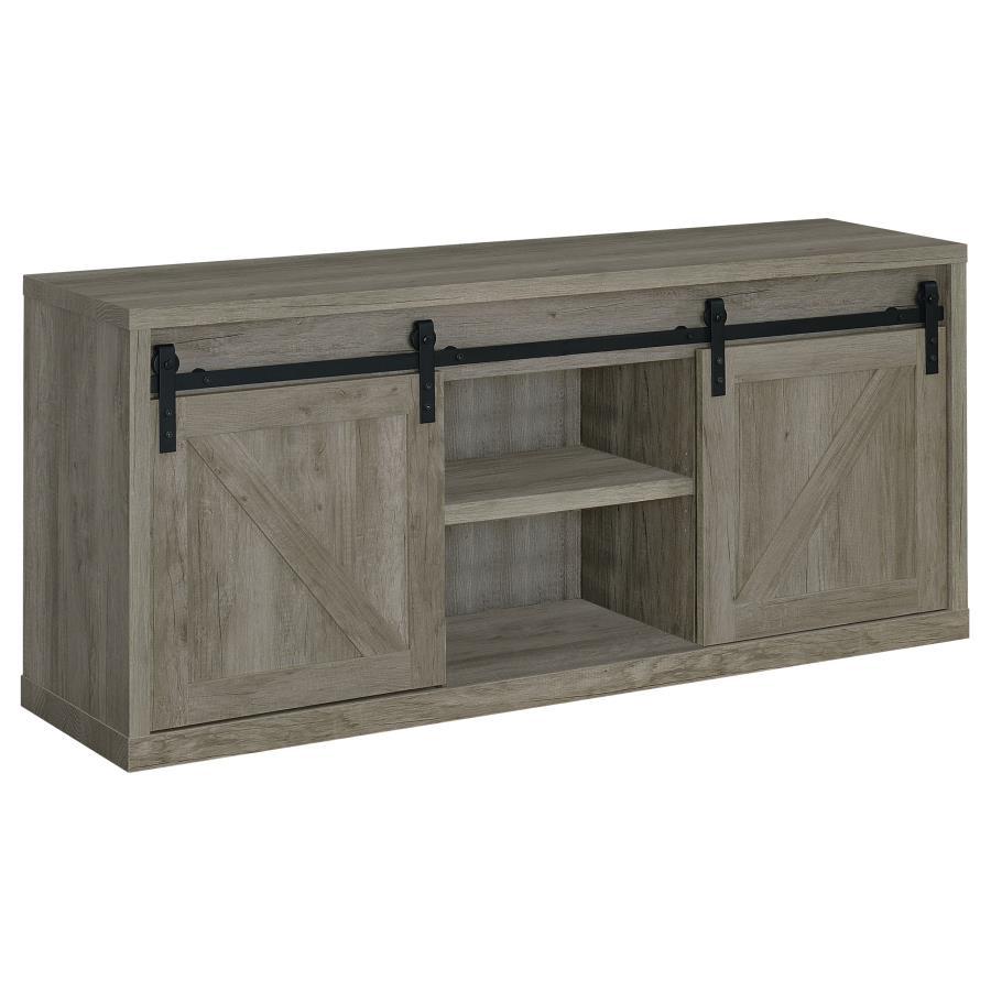 Coaster - 3-shelf Sliding Doors TV Console