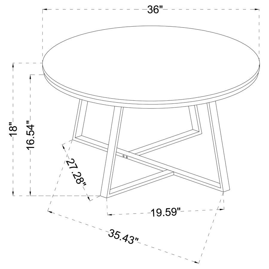 Hugo - Round Coffee Table - White