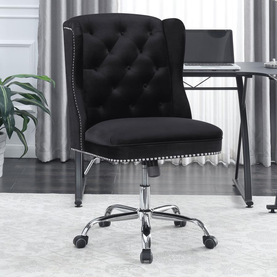 Julius - Upholstered Tufted Office Chair - Black